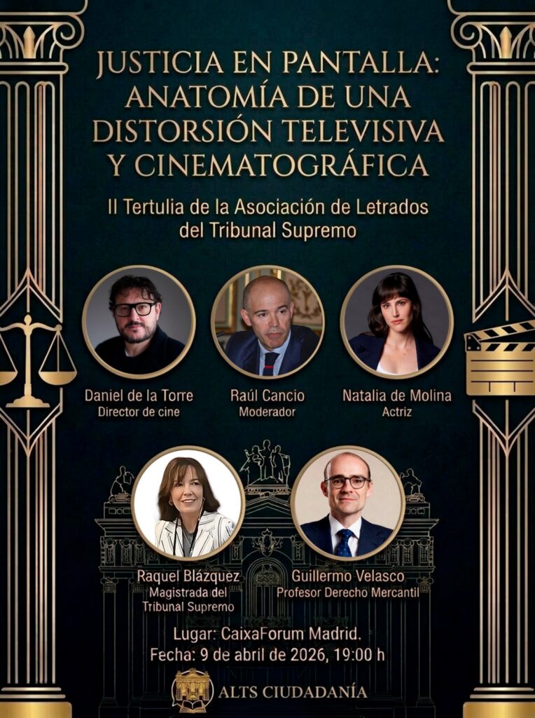 Cartel Justicia en pantalla